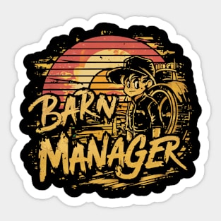 Barn Manager funny Farmer Sticker